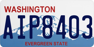 WA license plate AIP8403