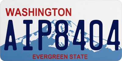 WA license plate AIP8404