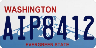 WA license plate AIP8412