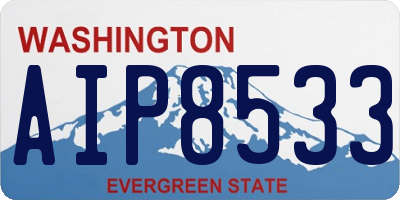 WA license plate AIP8533