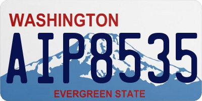WA license plate AIP8535