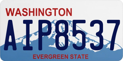 WA license plate AIP8537