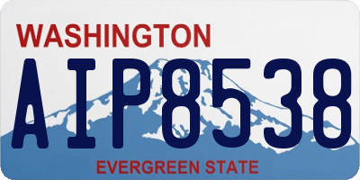 WA license plate AIP8538