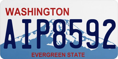 WA license plate AIP8592