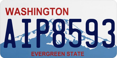 WA license plate AIP8593