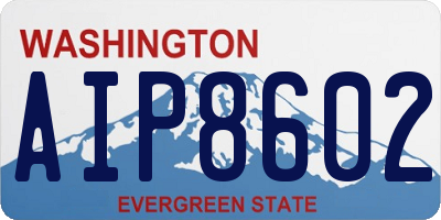 WA license plate AIP8602