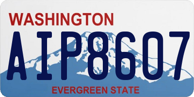 WA license plate AIP8607