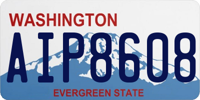 WA license plate AIP8608