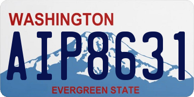 WA license plate AIP8631