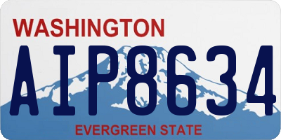 WA license plate AIP8634