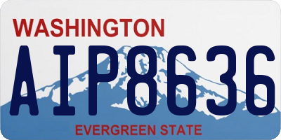 WA license plate AIP8636