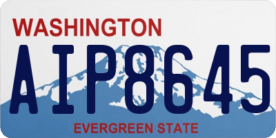 WA license plate AIP8645