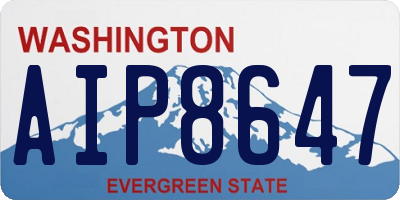 WA license plate AIP8647