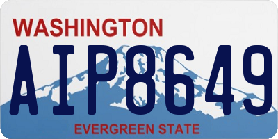 WA license plate AIP8649