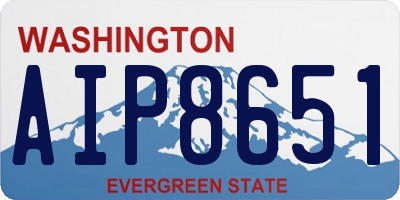 WA license plate AIP8651