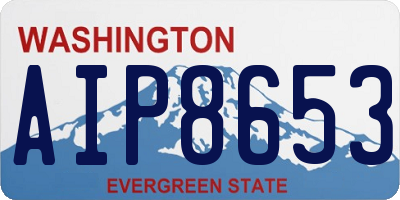 WA license plate AIP8653