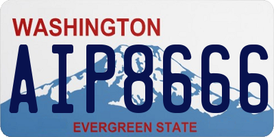 WA license plate AIP8666