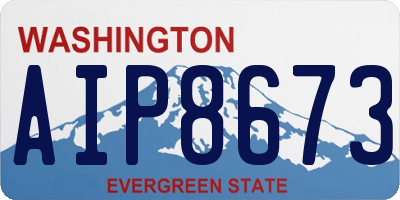 WA license plate AIP8673