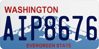 WA license plate AIP8676