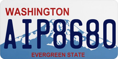 WA license plate AIP8680