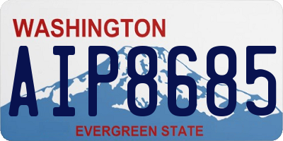 WA license plate AIP8685