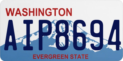 WA license plate AIP8694