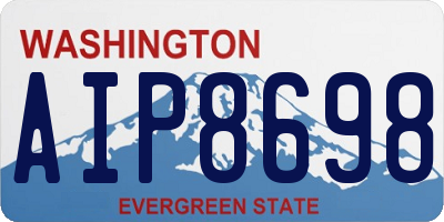 WA license plate AIP8698