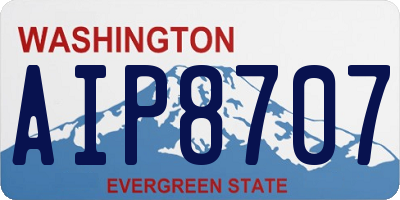 WA license plate AIP8707