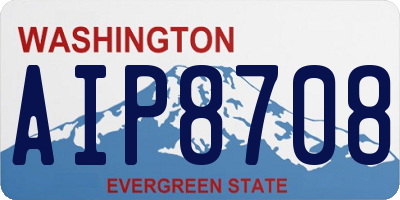 WA license plate AIP8708