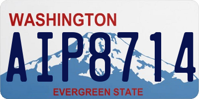 WA license plate AIP8714