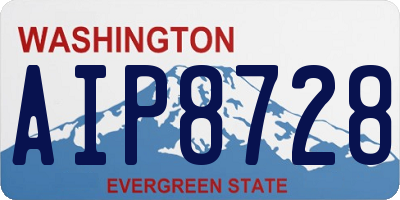 WA license plate AIP8728