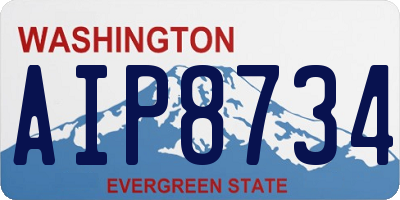 WA license plate AIP8734