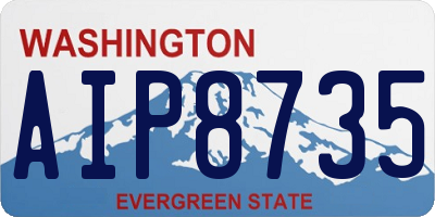 WA license plate AIP8735