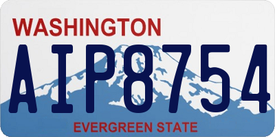 WA license plate AIP8754