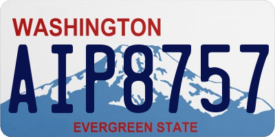 WA license plate AIP8757