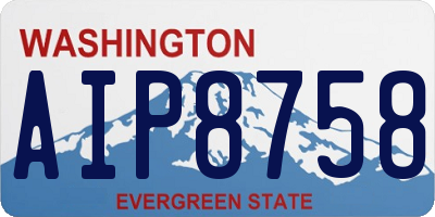 WA license plate AIP8758
