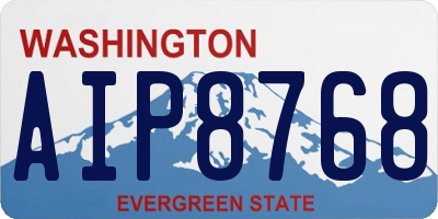 WA license plate AIP8768