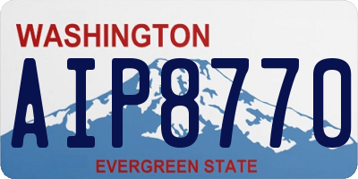 WA license plate AIP8770