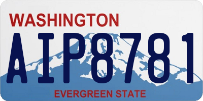 WA license plate AIP8781