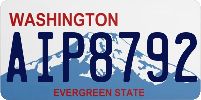 WA license plate AIP8792