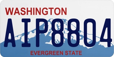 WA license plate AIP8804