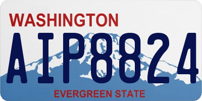 WA license plate AIP8824