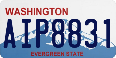 WA license plate AIP8831
