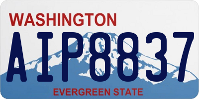 WA license plate AIP8837