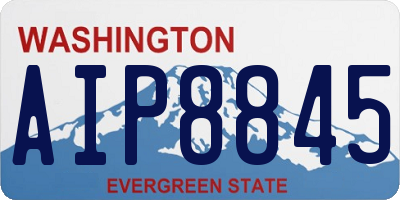 WA license plate AIP8845