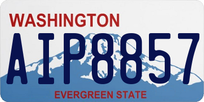 WA license plate AIP8857