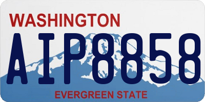 WA license plate AIP8858
