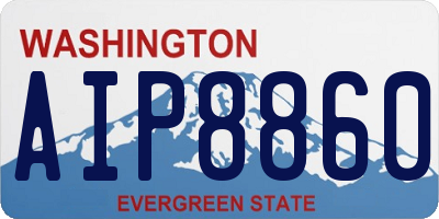 WA license plate AIP8860