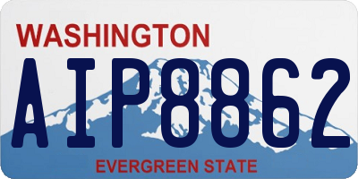 WA license plate AIP8862