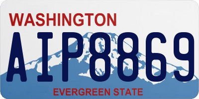 WA license plate AIP8869